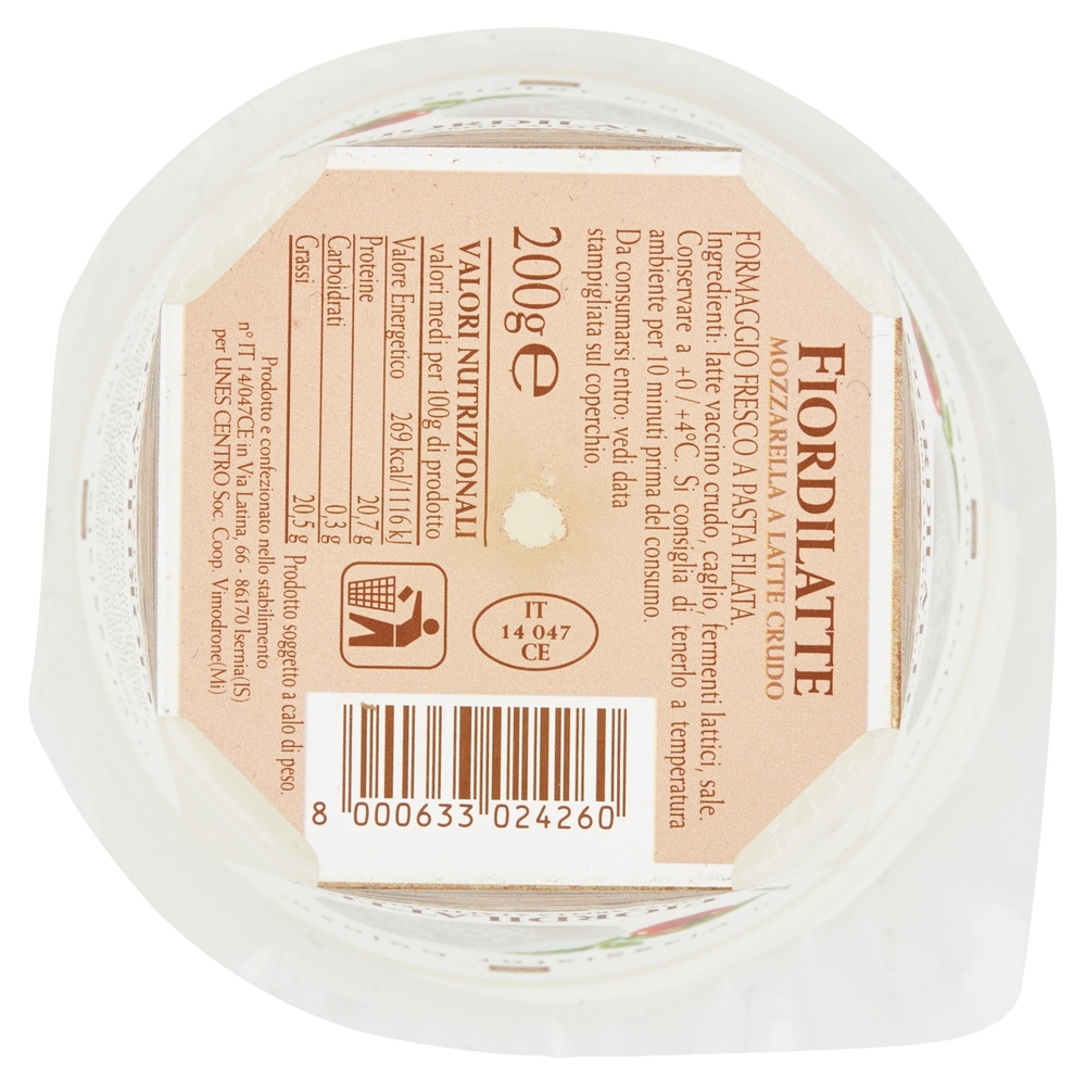 Fiordilatte Mozzarella a Latte Crudo, 200 g